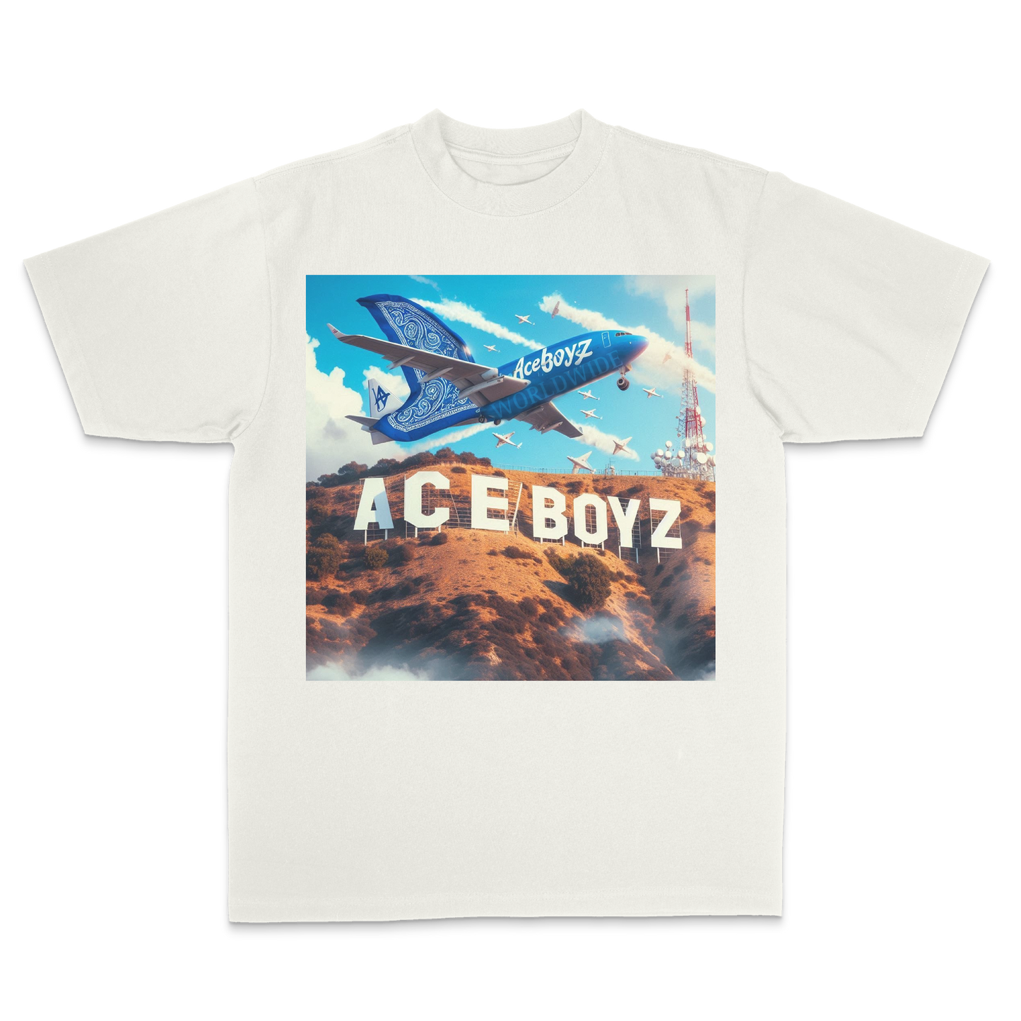 Plane White Tee